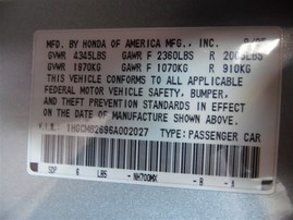 2006 Honda Accord EX Silver Coupe 3.0L Vtec AT #A24931